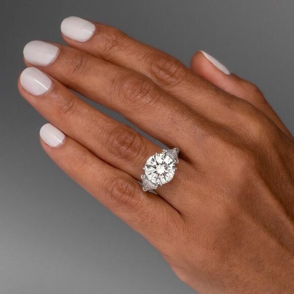 💍OVAL CUT SILVER SOLITAIRE PROMISE WEDDING ENGAGEMENT RINGS, K762 - Picture 7 of 7